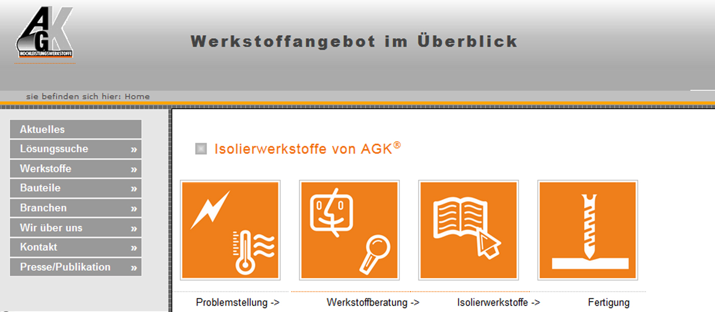 Homepage AGK Hochleistungswerkstoffe GmbH