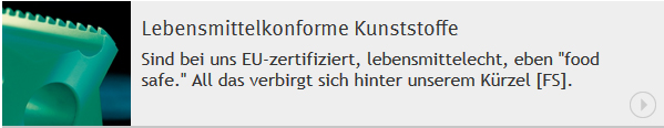 Lebensmittelkonforme Kunststoffe des Technischen Büro TOBER für mechanische Antriebstechnik