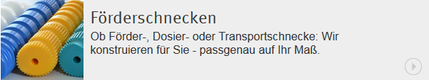 Förderschnecken des Technischen Büro TOBER für mechanische Antriebstechnik